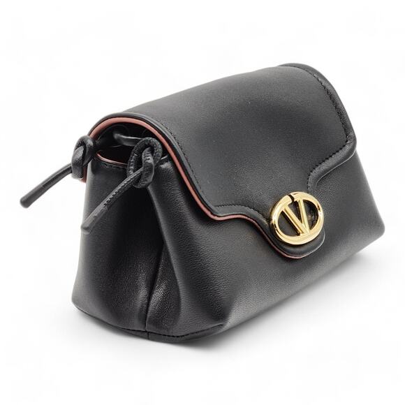 Valentino Mini VLOGO East/West Shoulder Bag - Leather - Black - Runway $1650 - Picture 3 of 10